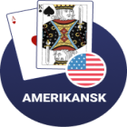 Blackjack kort og amerikansk flagg