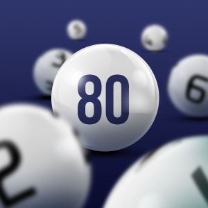 Ball for bingospillet med nummer 80
