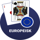 Blackjack kort og EU flagg