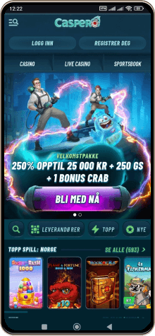Caspero Casino på mobilskjerm