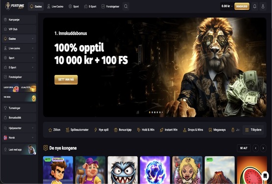 FortunePlay Casino hovedsiden