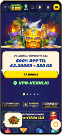 Gamblezen Casino på mobilskjerm