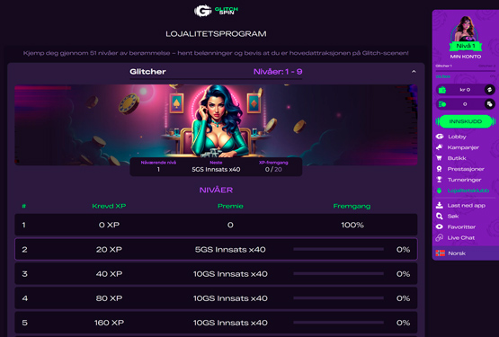 GlitchSpin Casino VIP