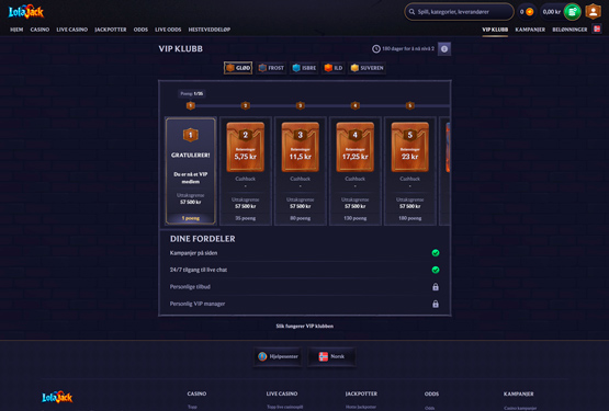 Lolajack Casino VIP