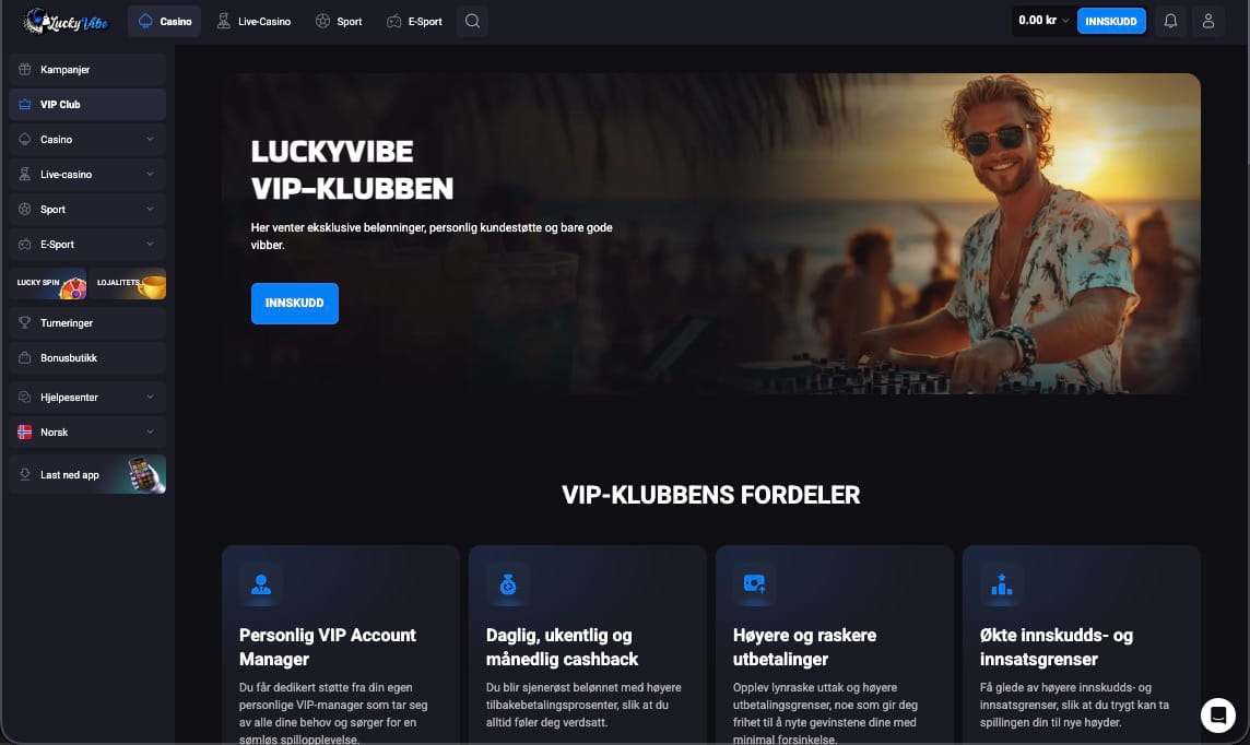 LuckyVibe Casino VIP