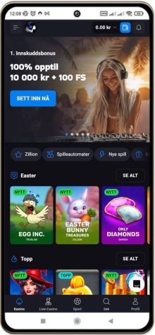 LuckyVibe Casino på mobilskjerm