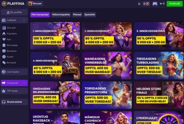 Playfina - kampanjer