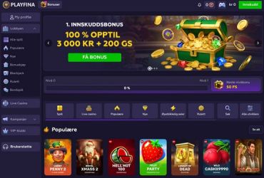 Playfina - hovedside