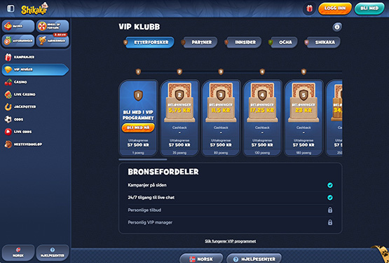 Shikaka Casino VIP