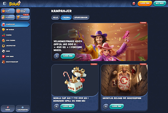 Shikaka Casino bonuser