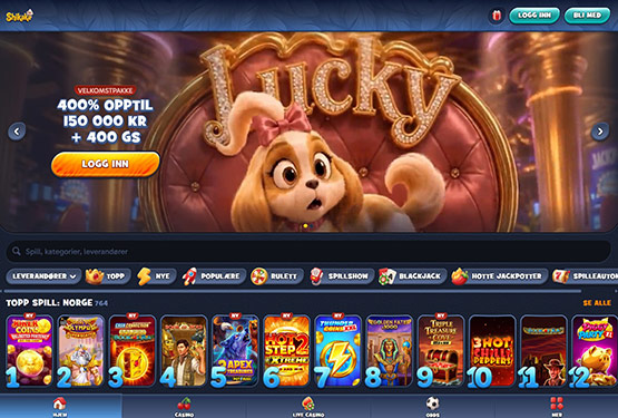 Shikaka Casino hovedsiden