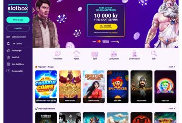 SlotBox Casino hovedside
