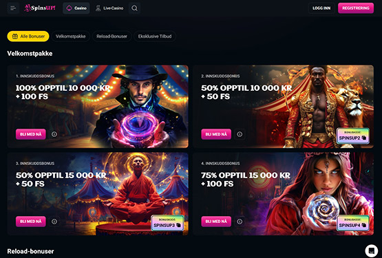 Spinsup Casino bonuser