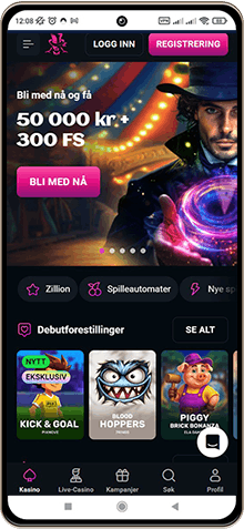 Spinsup Casino på mobilskjerm