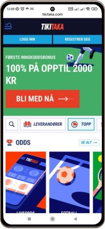 Tikitaka Casino på mobilskjerm