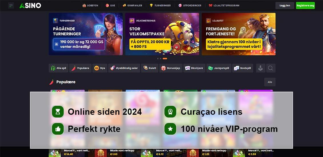 Omdømme av Asino casino poeng