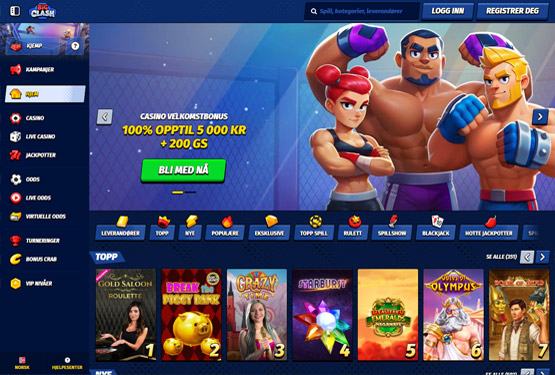 BigClash Casino hovedsiden