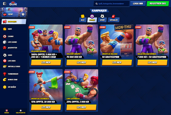 BigClash Casino bonuser