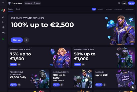 CryptoLeo Casino bonuser