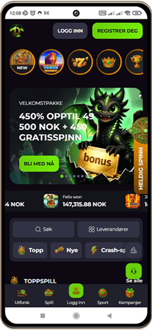 Drakaris Casino på mobilskjerm