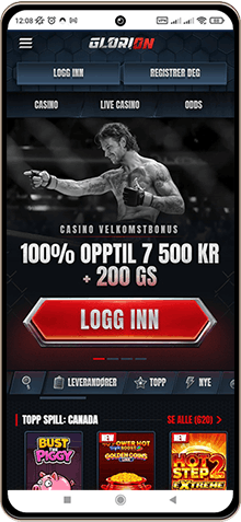 Glorion Casino på mobilskjerm
