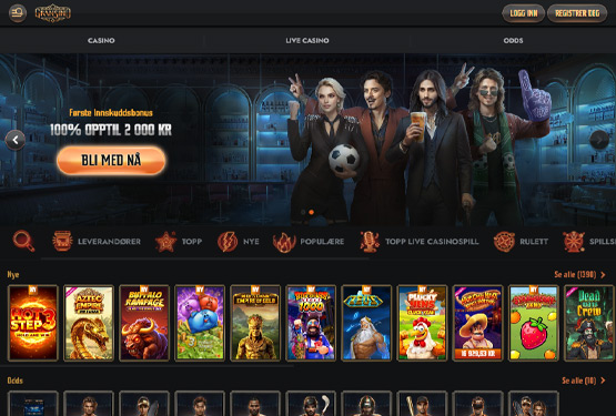 Gransino Casino hovedsiden