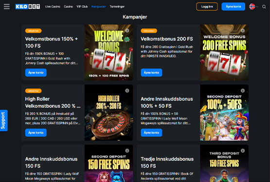 Kilobet Casino bonuser