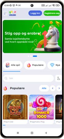 Plangames Casino på mobilskjerm