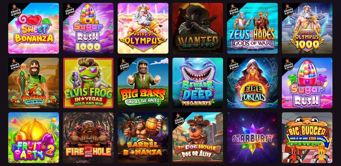 Liste over spilleautomater på Playbet io casino