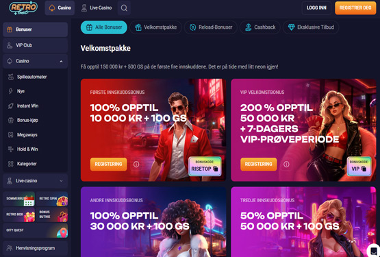 Retrobet Casino bonuser