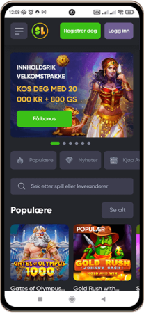 Spinline Casino på mobilskjerm