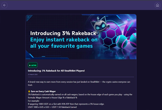 Stealthbet Casino Rakeback