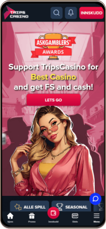 Trips Casino på mobilskjerm