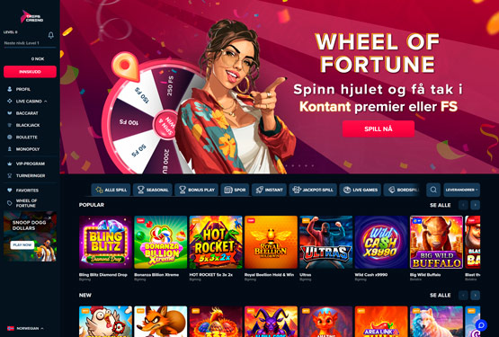 Trips Casino hovedsiden