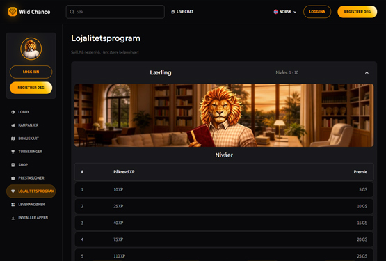 Wild Chance Casino Lojalitetsprogram