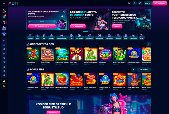 Xon.bet Casino hovedside