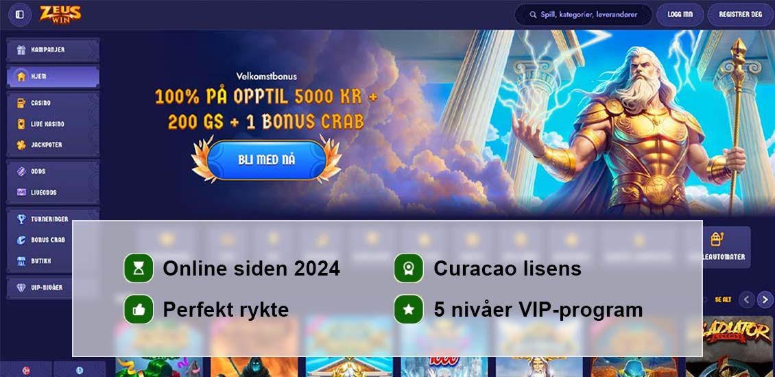 Omdømme av ZeusWin casino poeng