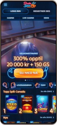 Dudespin Casino på mobilskjerm