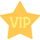 Stjerne med VIP skrevet på den