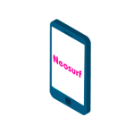 Mobiltelefon med NeoSurf logo på skjermen