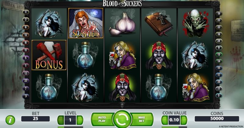 Spill på Blood Suckers spilleautomat på nett av NetEnt gratis nå | Casinopånett.eu