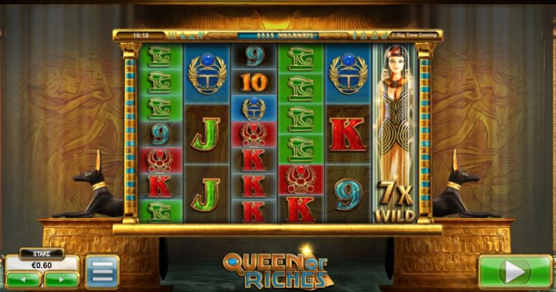 Spill på Queen of Riches Megaways spilleautomat på nett av Big Time Gaming gratis nå | Casinopånett.eu