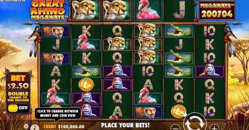 Spill på Great Rhino Megaways spilleautomat på nett av Pragmatic Play gratis nå | Casinopånett.eu