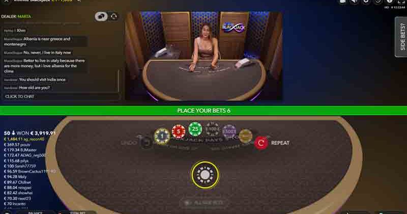 Spill på Infinite Blackjack på nett av Evolution Gaming gratis nå | Casinopånett.eu